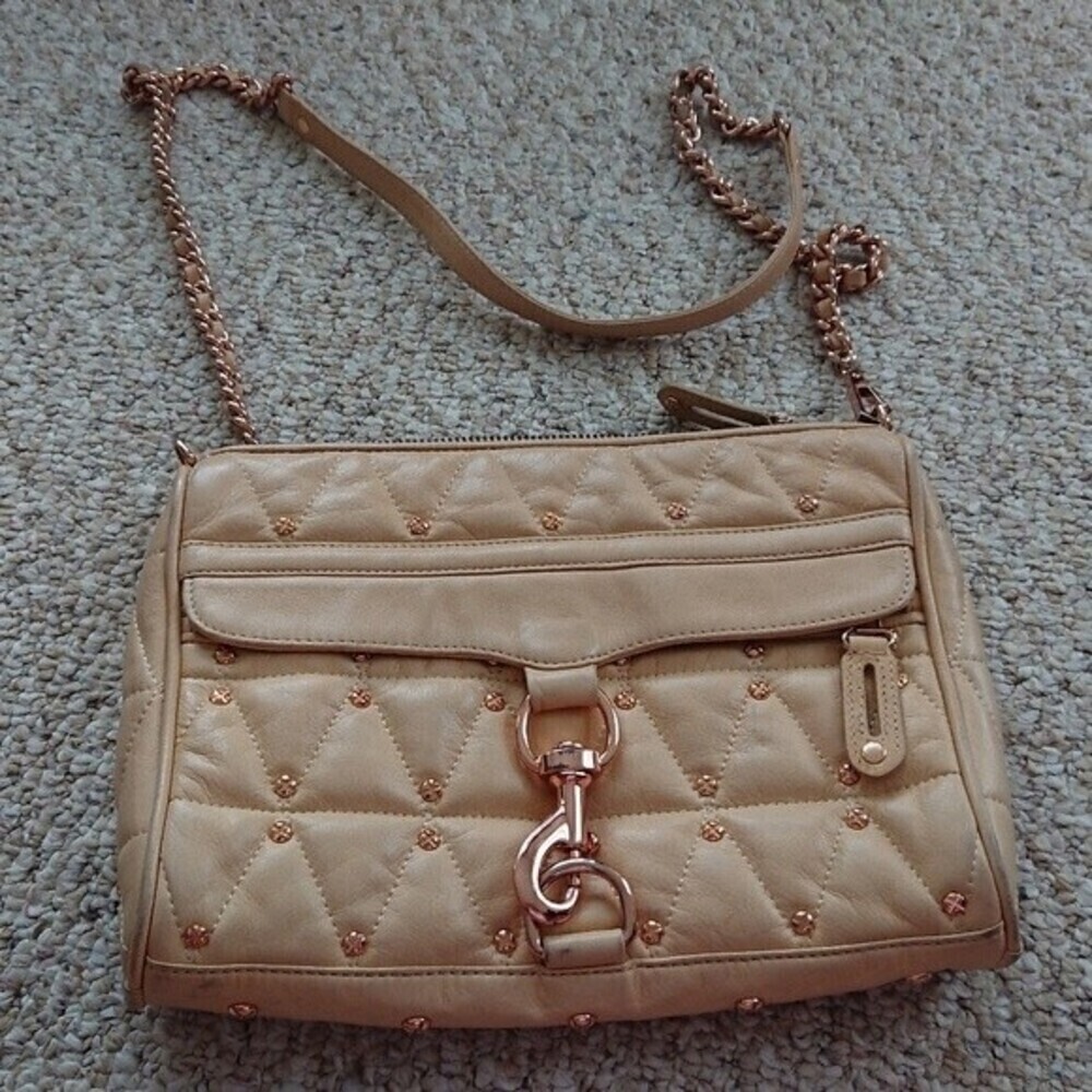 Rebecca Minkoff MAC quilted leather w/ studs bag